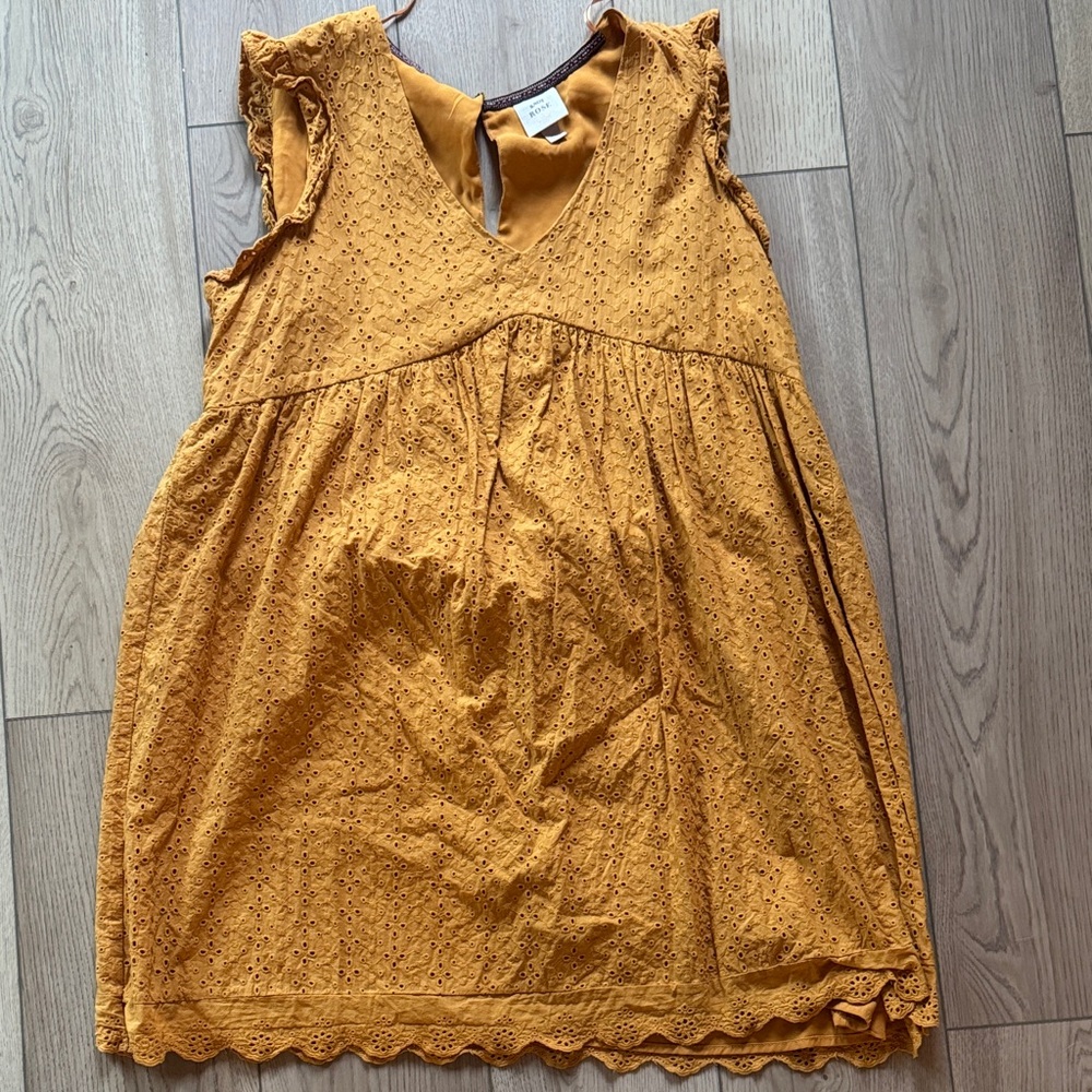 Knox Rose Women’s Mustard Eyelet Dress